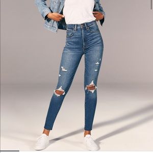 Ripped Ultra High Rise Super Skinny Jeans